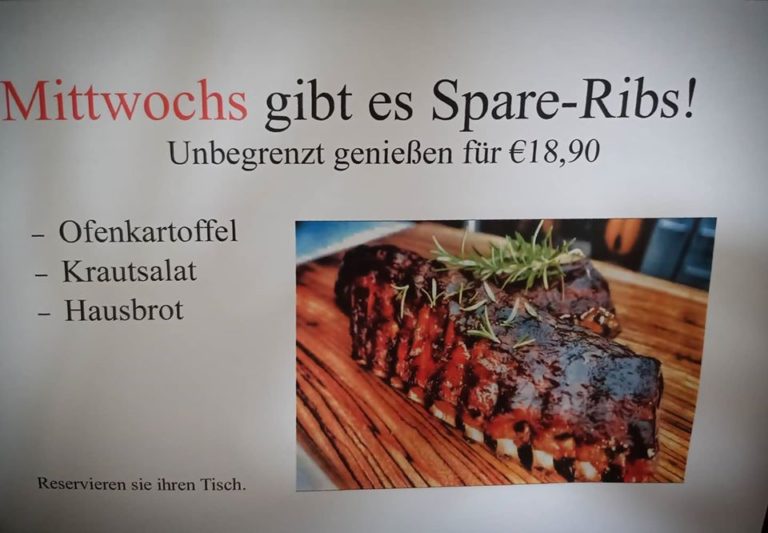 Spare-Ribs-Tag im Gasthaus am Reichswald