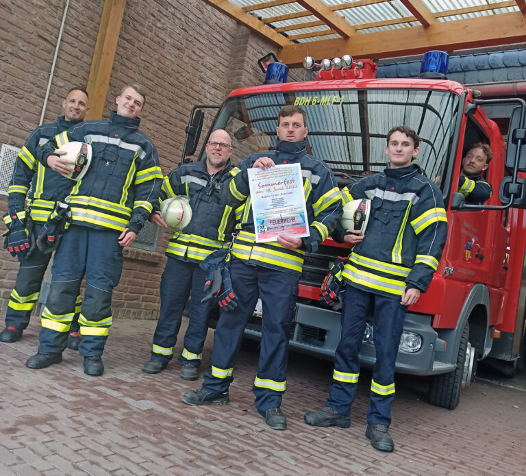 Herzliche Einladung: Die Freiwillige Feuerwehr Bedburg-Hau feiert Sommerfest in Louisendorf