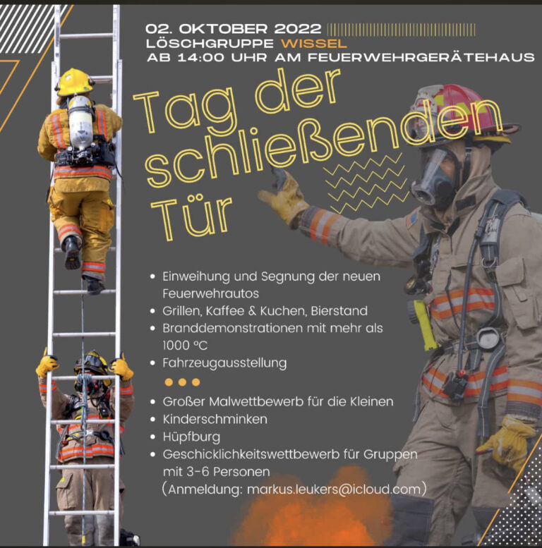 Tag der „schließenden“ Tür am 02.10.2022 bei der Freiwilligen Feuerwehr Kalkar Löschgruppe Wissel